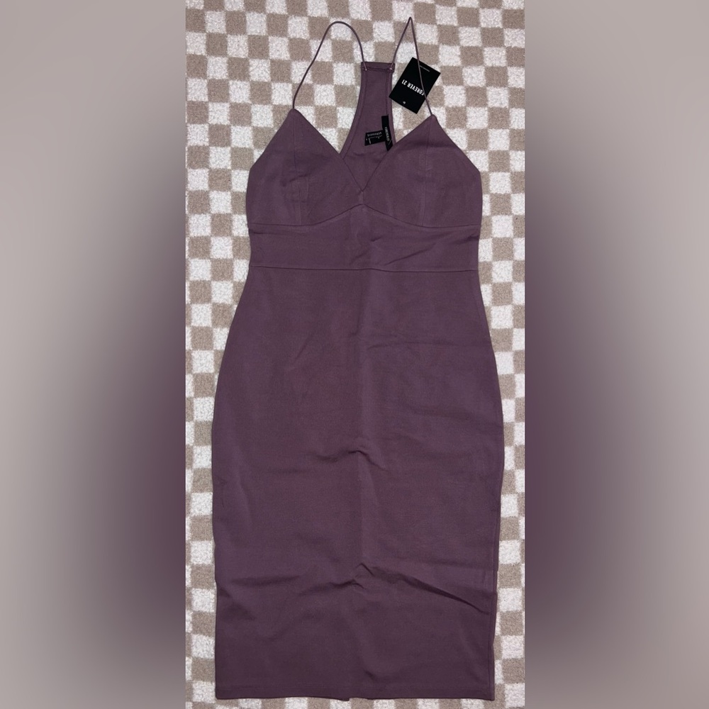 Forever 21 Dusty Lavender Knee Length Knit Dress